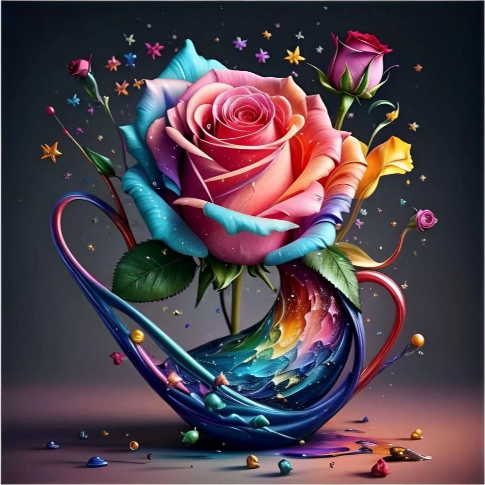 DCIDBEI Kit de peinture diamant 40 x 50 cm pour adultes - Fleurs de DCIDBEI Kit de peinture diamant 40 x 50 cm pour adultes - Fleurs de
