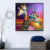 Girafe 5d Diy Kits Broderie Diamant Diamond Painting MJ2215