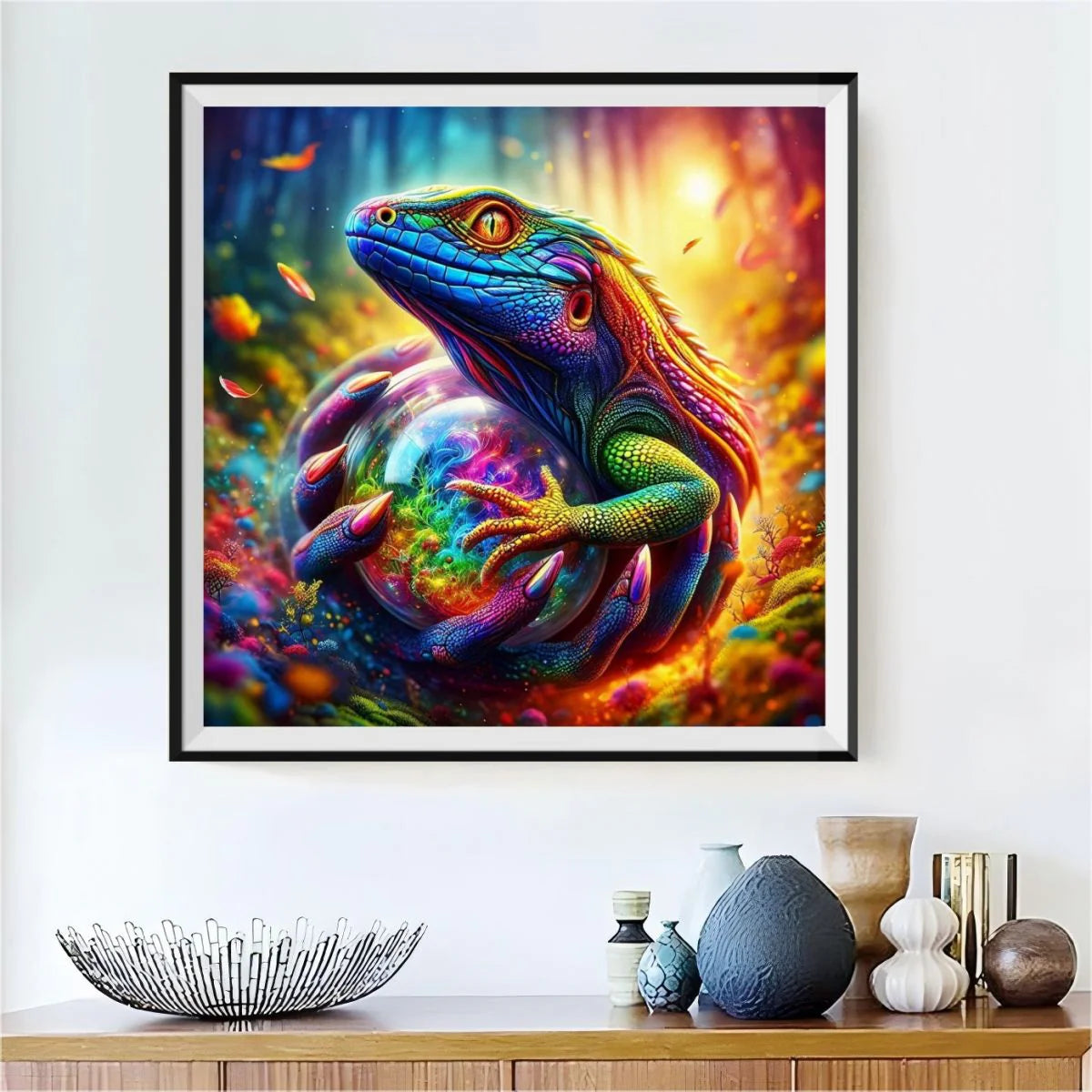 SHEGZHUC Peinture Diamant Carrée 40 X 40 Cm Femme Avec Chapeau De Fleur Peinture Diamant Visage Femme Diamond Painting Oiseau Mosaïque Peinture Diamant Art Broderie Point De Croix Images Cadeau