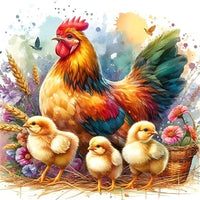 Poulet 5d Diy Kit Broderie Diamant Diamond Painting FL5453