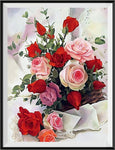 Roses - 5d Kit Broderie Diamants/Diamond Painting DP4027