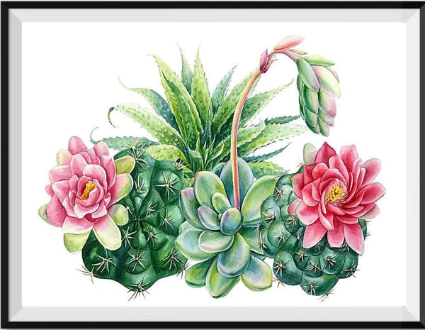 Cactus 5d Diy Kits Broderie Diamant Diamond Painting DS211594483