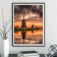 Moulins A Vent 5D Kit Broderie Diamant Diamond Painting NA0981