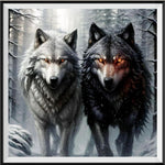 Loup 5d Diy Kits Broderie Diamant Diamond Painting FL2005