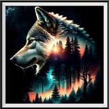 Loup 5d Diy Kits Broderie Diamant Diamond Painting FL2006