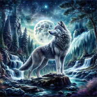Loup 5d Diy Kits Broderie Diamant Diamond Painting FL2008