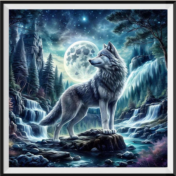 Loup 5d Diy Kits Broderie Diamant Diamond Painting FL2008