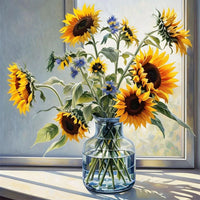 Tournesol - 5D Kit Broderie Diamant Diamond Painting FL2020