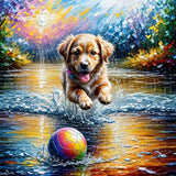 Chien - 5D Kit Broderie Diamant Diamond Painting FL2028