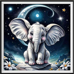 Éléphant - 5d Diy Kits Broderie Diamant Diamond Painting FL2031