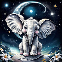 Éléphant - 5d Diy Kits Broderie Diamant Diamond Painting FL2031
