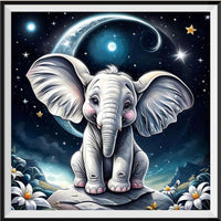 Éléphant - 5d Diy Kits Broderie Diamant Diamond Painting FL2031