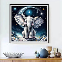 Éléphant - 5d Diy Kits Broderie Diamant Diamond Painting FL2031