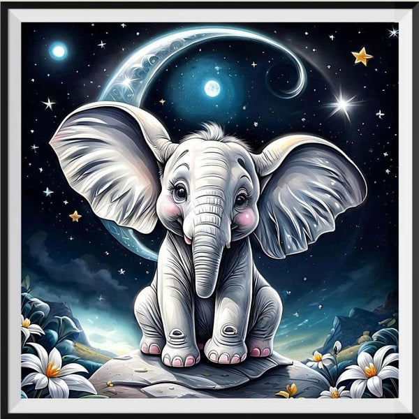 Éléphant - 5d Diy Kits Broderie Diamant Diamond Painting FL2031