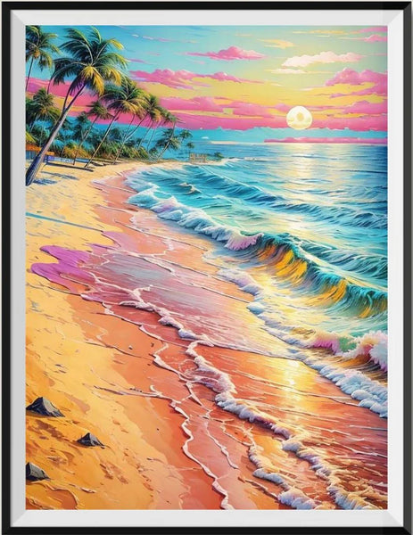 Plage 5D Diy Kit Broderie Diamant Diamond Painting FL2201