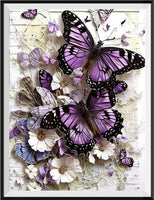 Papillon - 5D Diy Kit Broderie Diamant Diamond Painting FL2222