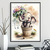 Éléphant - 5D Kit Broderie Diamants Diamond Painting FL2298