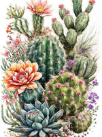 Cactus - 5D Kit Broderie Diamants Diamond Painting FL2360