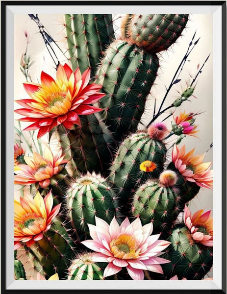 Cactus - 5D Kit Broderie Diamants Diamond Painting FL2361