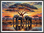 Éléphant - 5D Kit Broderie Diamants Diamond Painting FL2388