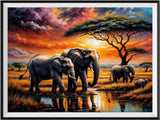 Éléphant - 5D Kit Broderie Diamants Diamond Painting FL2389