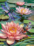 Lotus - 5D Kit Broderie Diamants Diamond Painting FL2409