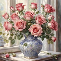 Roses - 5D Kit Broderie Diamant Diamond Painting FL3008