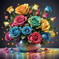 Roses - 5D Kit Broderie Diamant Diamond Painting FL3015