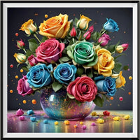 Roses - 5D Kit Broderie Diamant Diamond Painting FL3015