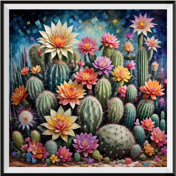 Cactus - 5D Kit Broderie Diamant Diamond Painting FL3021