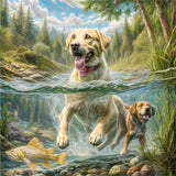 Chien - 5D Kit Broderie Diamant Diamond Painting FL3136