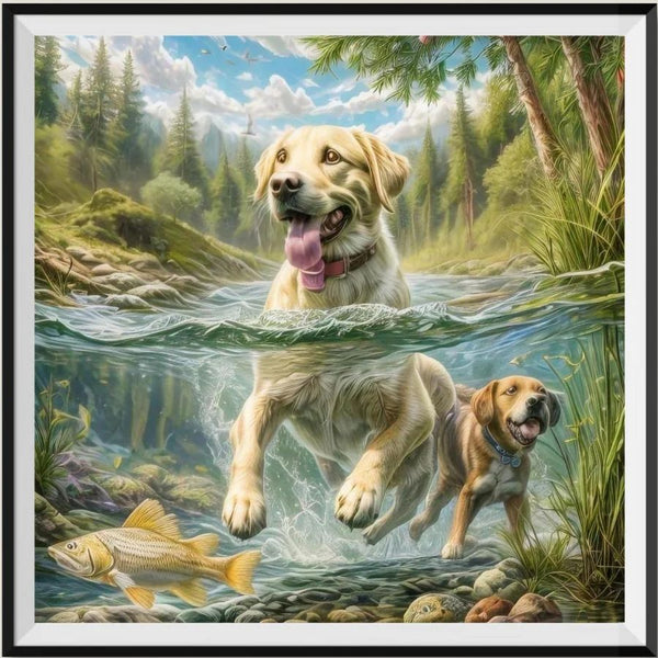 Chien - 5D Kit Broderie Diamant Diamond Painting FL3136