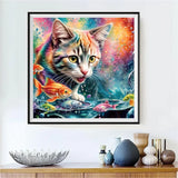 Chat - 5d Diy Kit Broderie Diamant Diamond Painting FL3154