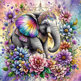 Éléphant - 5d Diy Kits Broderie Diamant Diamond Painting FL3295