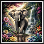 Éléphant - 5d Diy Kits Broderie Diamant Diamond Painting FL3296