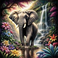 Éléphant - 5d Diy Kits Broderie Diamant Diamond Painting FL3296