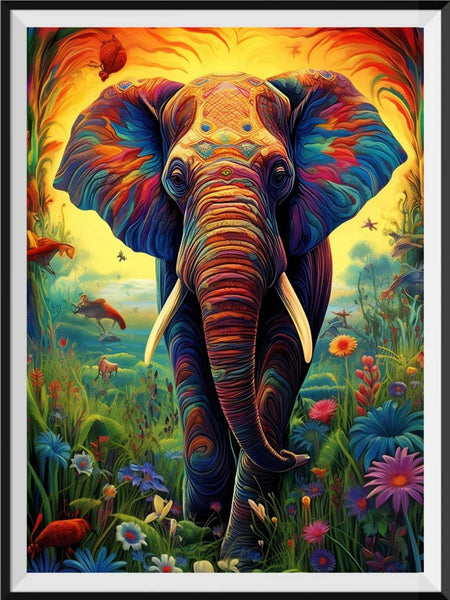 Éléphant - 5D Kit Broderie Diamants Diamond Painting FL3515