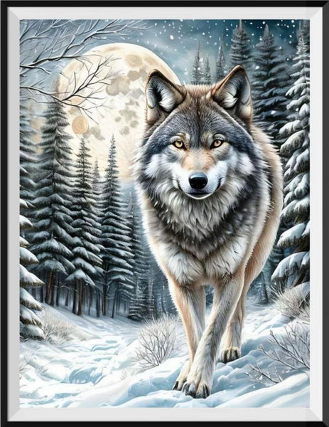 Loup - 5D Kit Broderie Diamant Diamond Painting FL3529