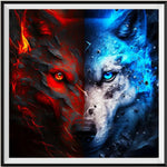 Loup 5d Diy Kits Broderie Diamant Diamond Painting FL4042