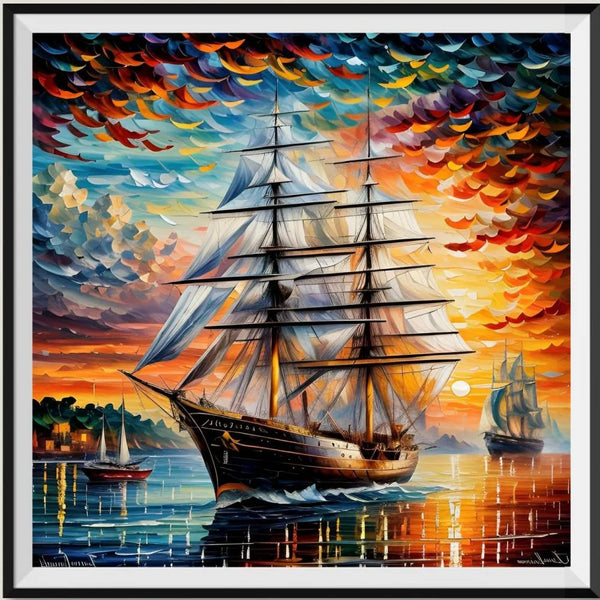 Bateau 5D Diy Kits Broderie Diamant Diamond Painting FL4060