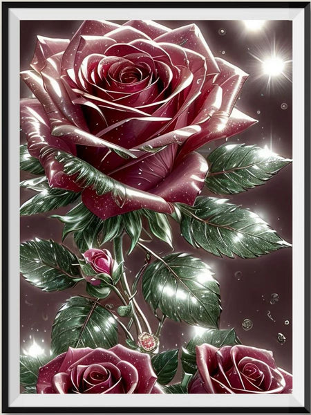 Roses - 5D Kit Broderie Diamants Diamond Painting FL4106