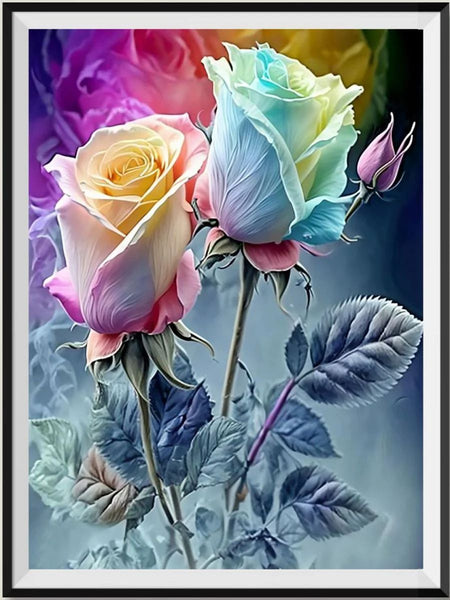 Roses - 5D Kit Broderie Diamants Diamond Painting FL4113