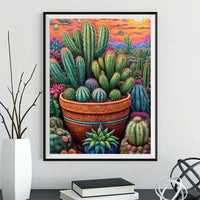 Cactus - 5D Kit Broderie Diamants Diamond Painting FL4119