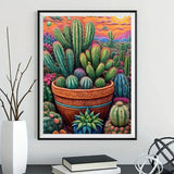 Cactus - 5D Kit Broderie Diamants Diamond Painting FL4119