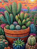 Cactus - 5D Kit Broderie Diamants Diamond Painting FL4119