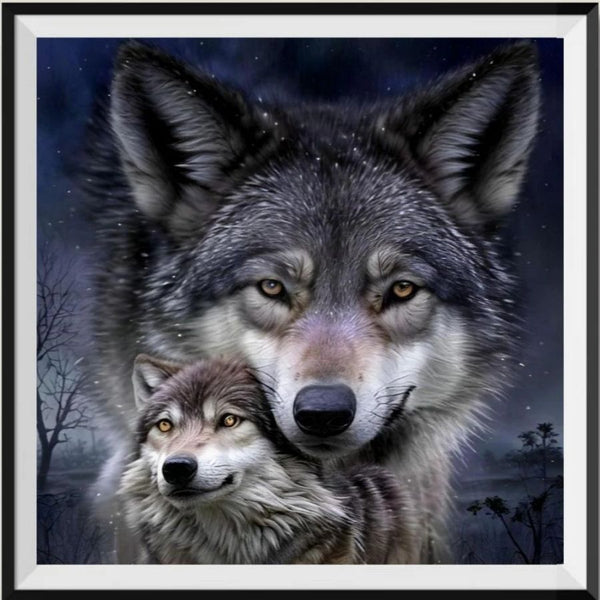 Loup 5d Diy Kits Broderie Diamant Diamond Painting FL4126