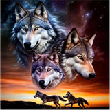 Loup 5d Diy Kits Broderie Diamant Diamond Painting FL4127