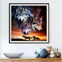 Loup 5d Diy Kits Broderie Diamant Diamond Painting FL4127
