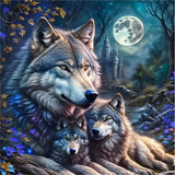 Loup 5d Diy Kits Broderie Diamant Diamond Painting FL4128
