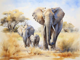 Éléphant - 5D Kit Broderie Diamants Diamond Painting FL4449